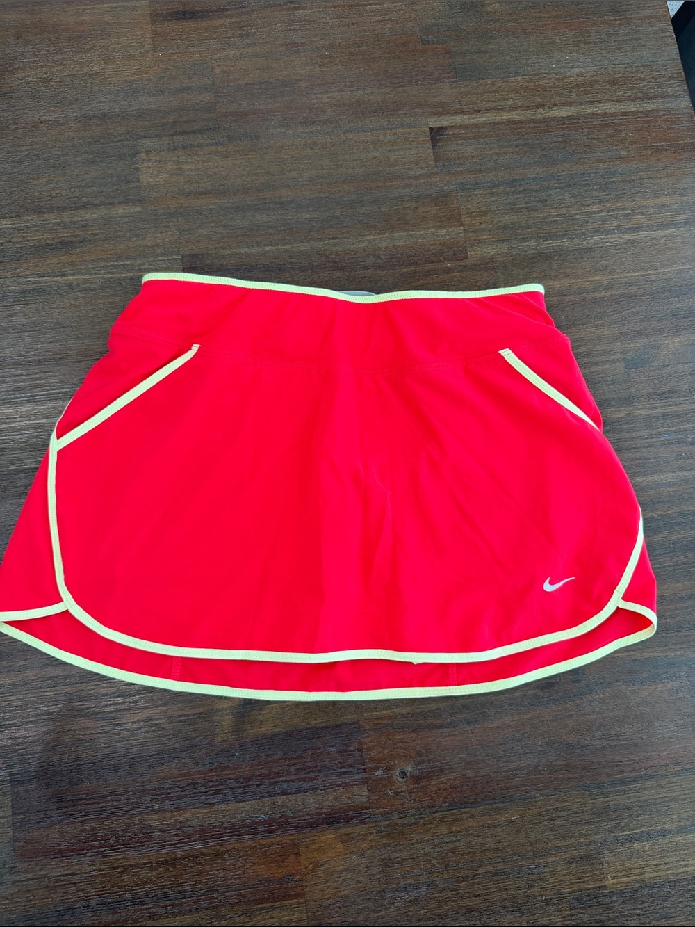 Nike Red Skirt with Neon Yellow Trim